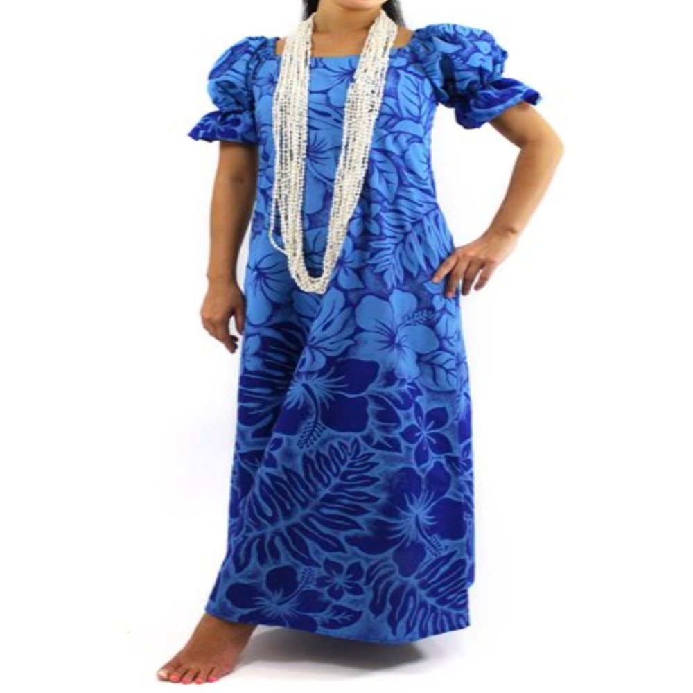 Beautiful Blue Hawaiian Dress (Muumuu/Mumu)